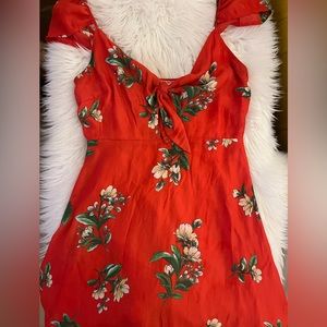 Sadie & Sage Floral Dress in Coral